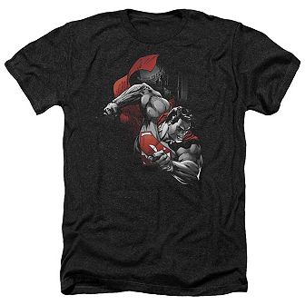 Superman My City Adult Heather T-shirt