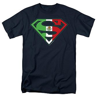 Superman Mexican Shield Short Sleeve Adult T-shirt
