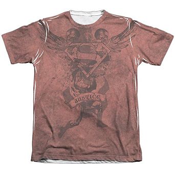 Superman Justice Upheld Adult 65/35 Poly/cotton Short Sleeve T-shirt