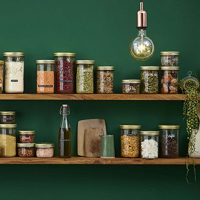 Le Parfait Familia Wiss Terrine French Glass Mason Jars With 2 Piece Lid - Canning Storage 48 Fl Oz