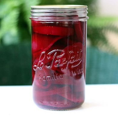 Le Parfait Familia Wiss Terrine French Glass Mason Jars With 2 Piece Lid - Canning Storage 48 Fl Oz