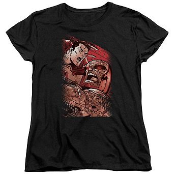 Superman Vs Darkseid Short Sleeve Womens T-shirt