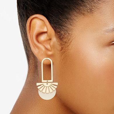 Sonoma Goods For Life® Gold Tone Sunburst Geometric Drop Earrings