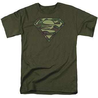 Superman Camo Logo Short Sleeve Adult T-shirt