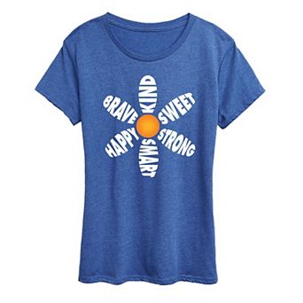Women's Encouraging Words Daisy Graphic Tee