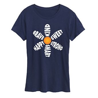 Women's Encouraging Words Daisy Graphic Tee