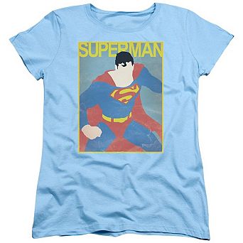 Superman Simple Poster Short Sleeve Womens T-shirt