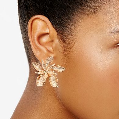 Sonoma Goods For Life® Gold Tone Flower Statement Stud Earrings
