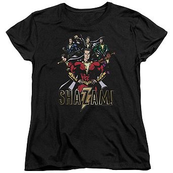 Shazam Movie Group Of Heroes Short Sleeve Women´s T-Shirt