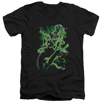Superman Kryptonite Chains Short Sleeve Adult V Neck T-shirt
