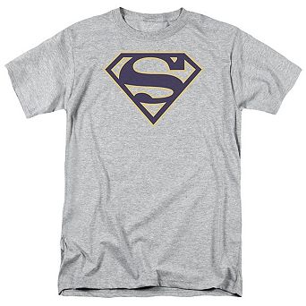 Superman Navy & Gold Shield Short Sleeve Adult T-shirt