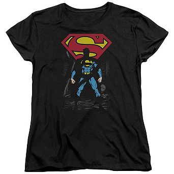 Superman Dark Alley Short Sleeve Womens T-shirt