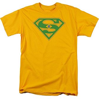 Superman Brazil Shield Short Sleeve Adult T-shirt