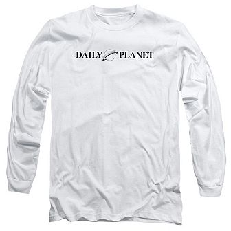 Superman Daily Planet Logo Long Sleeve Adult T-shirt