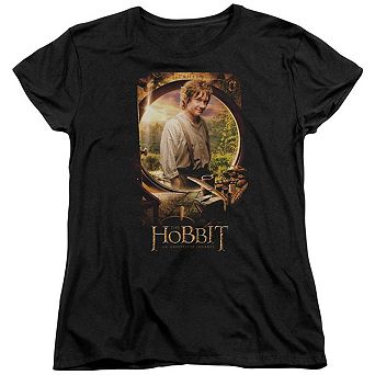 The Hobbit Bilbo Poster Short Sleeve Womens T-shirt