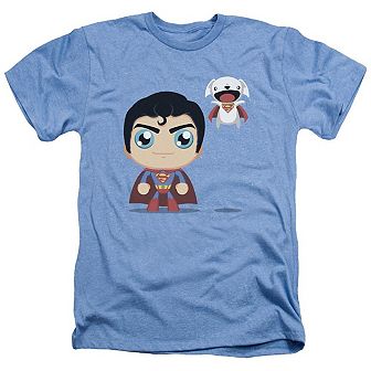 Superman Cute Superman Adult Heather T-shirt