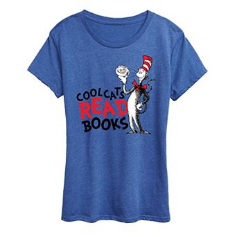 Women's Dr. Seuss Cool Cats Read Books Graphic Tee