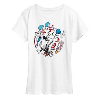 Women's Dr. Seuss Cat In Hat Mess Graphic Tee