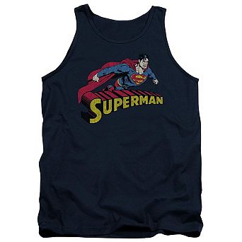 Superman Flying Over Adult Tank Top