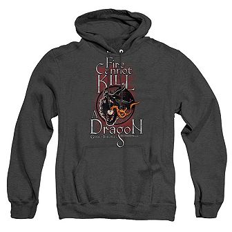 Game Of Thrones Fire Cannot Kill A Dragon Adult Heather Hoodie
