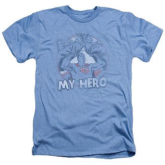 Superman My Hero Adult Heather T-shirt