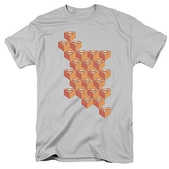 Superman Geo Blocks Short Sleeve Adult T-shirt