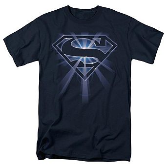 Superman Glowing Shield Short Sleeve Adult T-shirt
