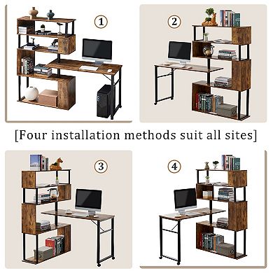 Merax Office Computer Desk L-shaped Corner Table