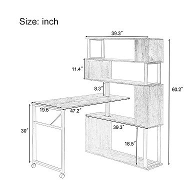 Merax Office Computer Desk L-shaped Corner Table