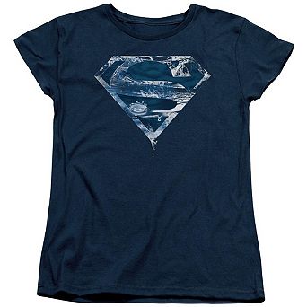 Superman Water Shield Short Sleeve Womens T-shirt