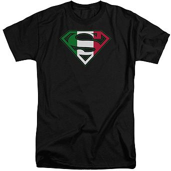 Superman Italian Shield Short Sleeve Adult Tall T-shirt