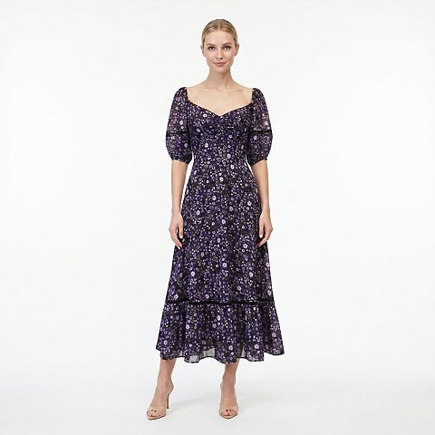 Женские платья Maison Women's Maison Tara Floral Square Neck Midi Dress
