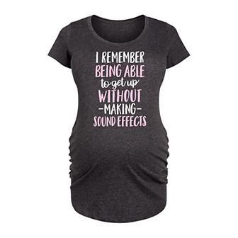 Maternity Getting Up Without Sound Effects Graphic Tee