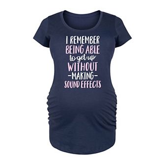Maternity Getting Up Without Sound Effects Graphic Tee