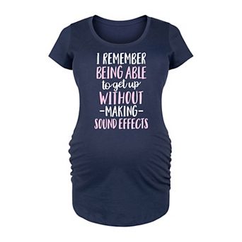 Maternity Getting Up Without Sound Effects Graphic Tee