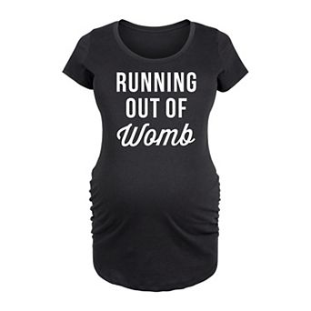 Maternity Running Out Of Womb Graphic Tee