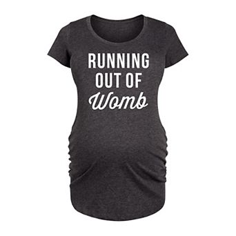 Maternity Running Out Of Womb Graphic Tee