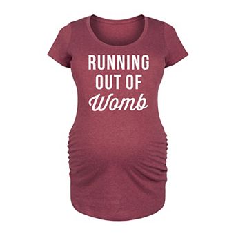 Maternity Running Out Of Womb Graphic Tee