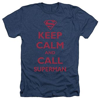 Superman Call Superman Adult Heather T-shirt