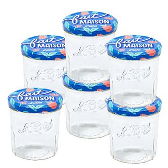 Le Parfait Jam Jar French Glass Faceted Jar With Twist Lid For Preserving Drinkware Storage 11 Fl Oz