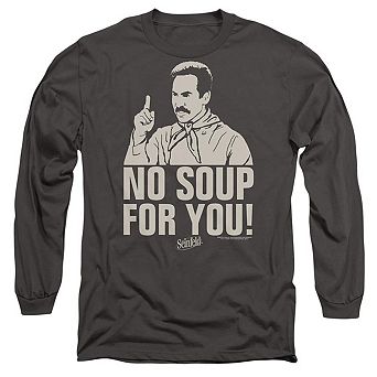 Seinfeld No Soup Long Sleeve Adult T-shirt