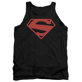 Superman 52 Red Block Adult Tank Top