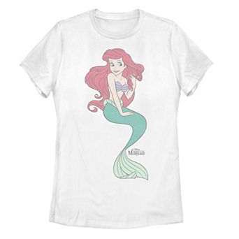 Juniors' The Little Mermaid Ariel Playing With Her Hair Graphic Tee
