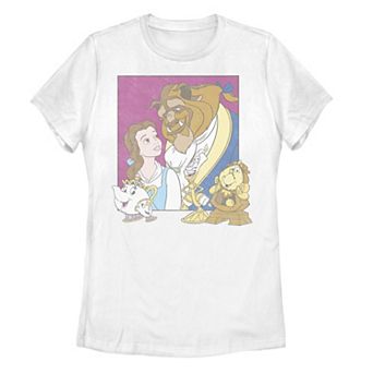 Juniors' Beauty And The Beast Belle And Beast Portrait Graphic Tee