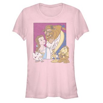 Disney's Beauty And The Beast Juniors' Belle And Beast Portrait Graphic Tee