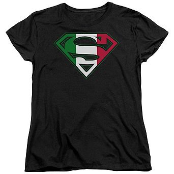 Superman Italian Shield Short Sleeve Womens T-shirt
