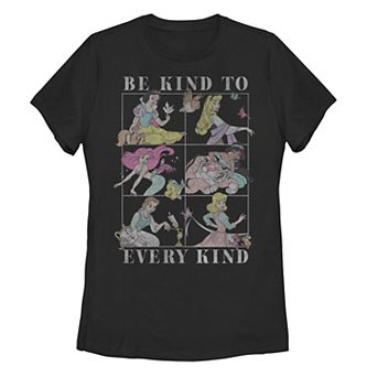 Juniors' Disney Princess Be Kind To Every Kind Graphic Tee