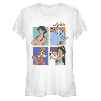 Juniors' Aladdin Main Four Portraits Graphic Tee