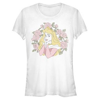Juniors' Sleeping Beauty Aurora Rose Frame Graphic Tee