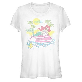 Juniors' The Little Mermaid Ariel Enjoying The Beach Graphic Tee
